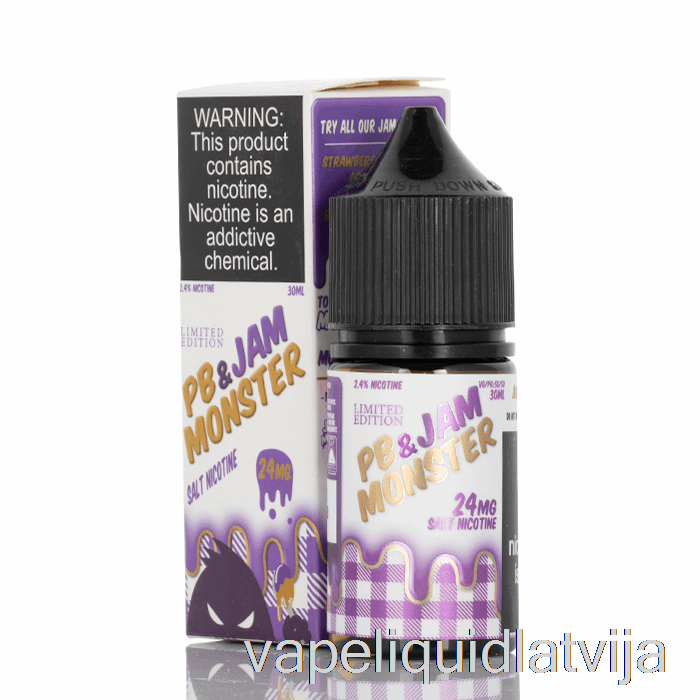 Vīnogu - Pb Un Ievārījumu Monstru Sāļi - 30ml 24mg Vape šķidrums